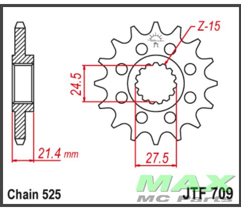 JT Fortandhjul - JTF709.15
