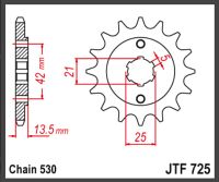 JT Fortandhjul - JTF725.15