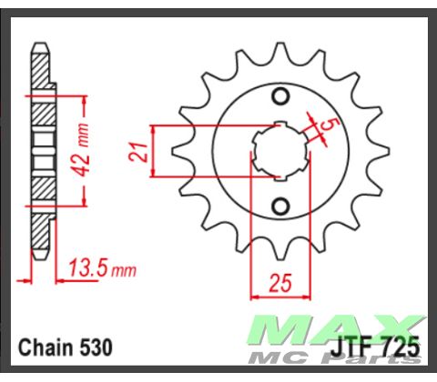 JT Fortandhjul - JTF725.15