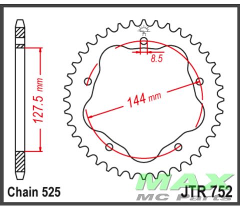 JT Bagkædehjul - JTA752.36 ALU