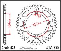 JT Bagkædehjul -  JTA798.52 ALU