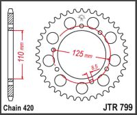 Bagkædehjul 799/50T- RMX50 *USE:R799/50T