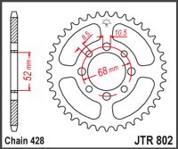 JT Bagkædehjul  - JTR802.34 JR80 DS80