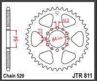 JT Bagkædehjul - JTR811.39 TS185 79-85