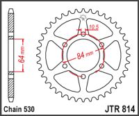 JT Bagkædehjul - JTR814.33 GT500 75-78