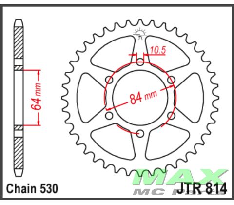 JT Bagkædehjul - JTR814.33 GT500 75-78
