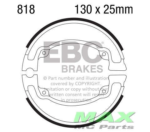 EBC brake shoe set 818 KYMCO SCOOTER