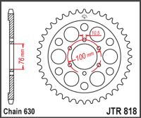 JT Bagkædehjul - JTR818.41 GS750B GSX750