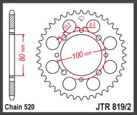 JT Bagkædehjul - JTR819/2.41 GN250 TU250