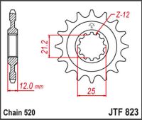 JT Fortandhjul - JTF823.14