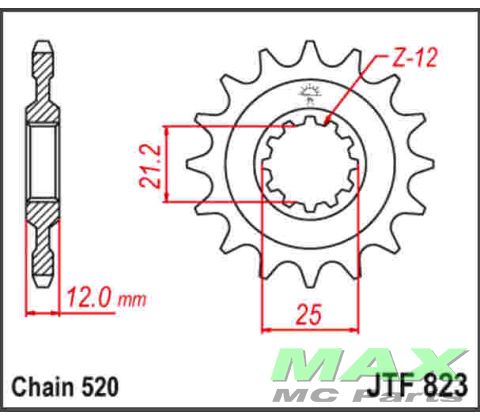 JT Fortandhjul - JTF823.15