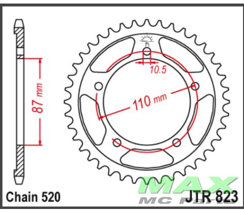 JT Bagkædehjul - JTR823.46 SV650 16-24