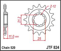 JT Fortandhjul - JTF824.12