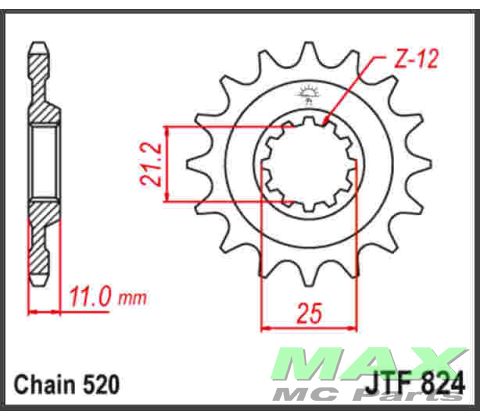 JT Fortandhjul - JTF824.17