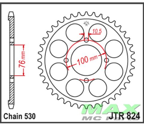 JT Bagkædehjul - JTR824.46 GSX600F KATAN