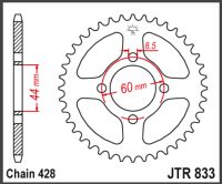 JT Bagkædehjul - JTR833.43