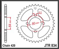 JT Bagkædehjul  - JTR834.39 - STEEL