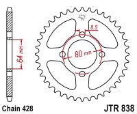 JT Bagkædehjul - JTR838.36