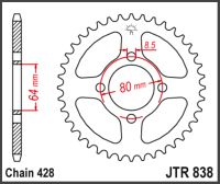 JT Bagkædehjul - JTR838.39