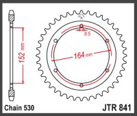 JT Bagkædehjul - JTR841.42 SR500 78-91