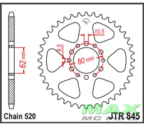 JT Bagkædehjul - JTR845.46
