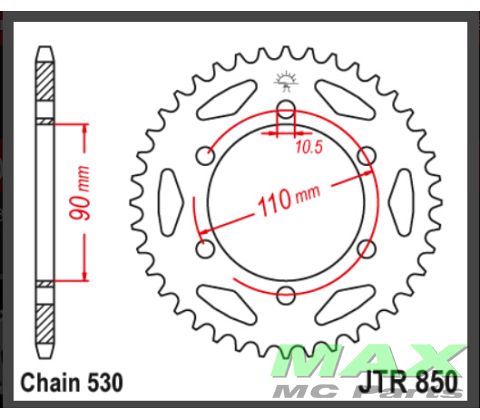 JT Bagkædehjul - JTR850.33