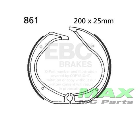 EBC brake shoe REAR 861 BMW R-MODEL