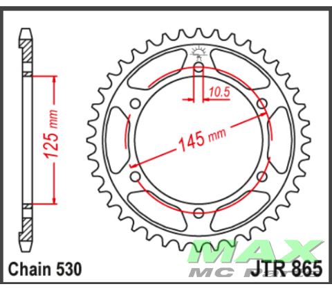 JT Bagkædehjul - JTR865.43 FZ750 GENESIS