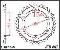 JT Bagkædehjul - JTR867.44 TDM850