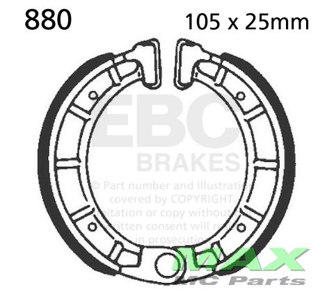 EBC brake shoe set 880