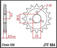 JT Fortandhjul - JTF884.21