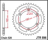 JT Bagkædehjul - JTR896.45