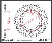 JT Bagkædehjul  - JTA897.42  ALU