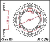 JT Bagkædehjul - JTR899.42 KTM ADVENTURE