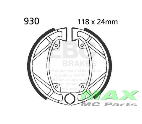 EBC grooved brake shoe set 930G 
