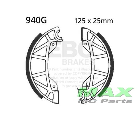 EBC grooved brake shoe set 940G