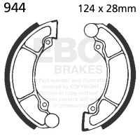EBC grooved brake shoe set 944G