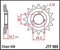 JT Fortandhjul - JTF989.21