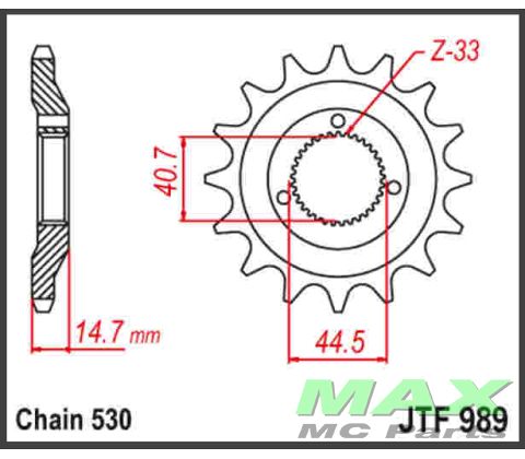 JT Fortandhjul - JTF989.21