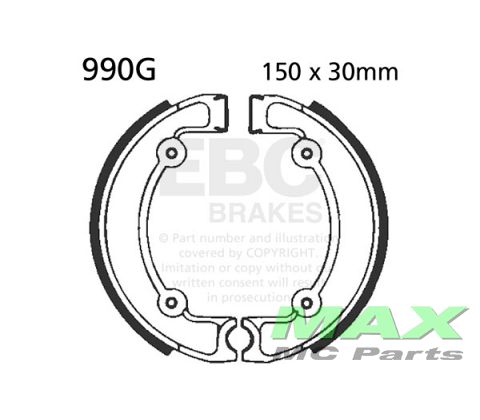 EBC grooved brake shoe set 990G