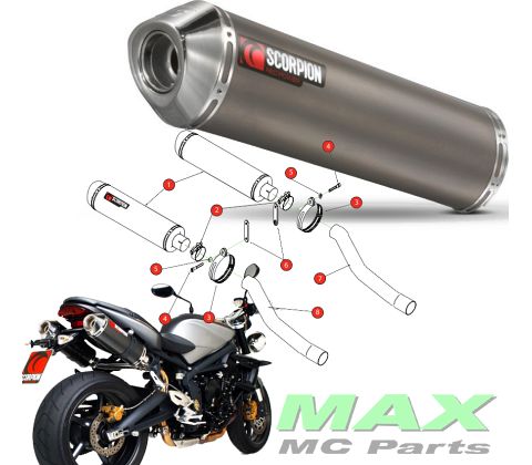 SCORPION Lyddæmper TITANIUM RUND SET