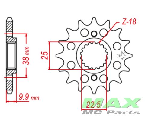 Fortandhjul RacePro 403/15T BMW G450 X