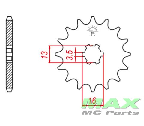 Forkædehjul RacePro 428/11T DM50 SAMURAI