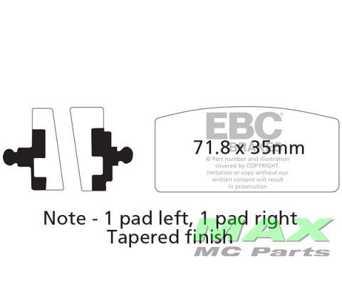 EBC Disc pad set FRONT FA022 BMW