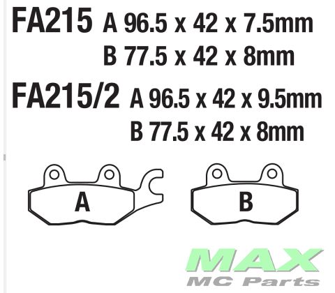 EBC Sinter *REAR* FA215/2HH TRIUMPH