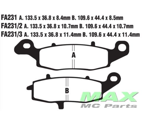 EBC Disc pad set SINT FA231/2V SPEC REAR