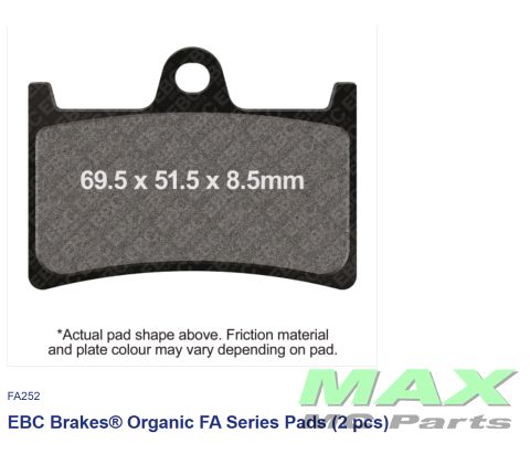 EBC Disc pad *FRONT* FA252 YAMAHA