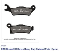 EBC HD-SINTER t*RH/FR-RR* FA617R CANAM