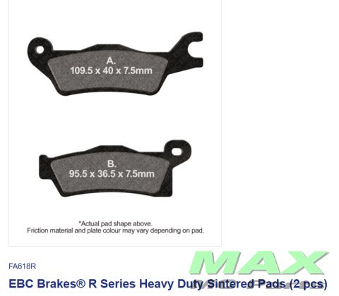 EBC HD-SINTER *LH/FR-RR* FA618R CANAM