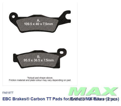 EBC Disc pad set*LH/FR-RR* FA618TT CANAM